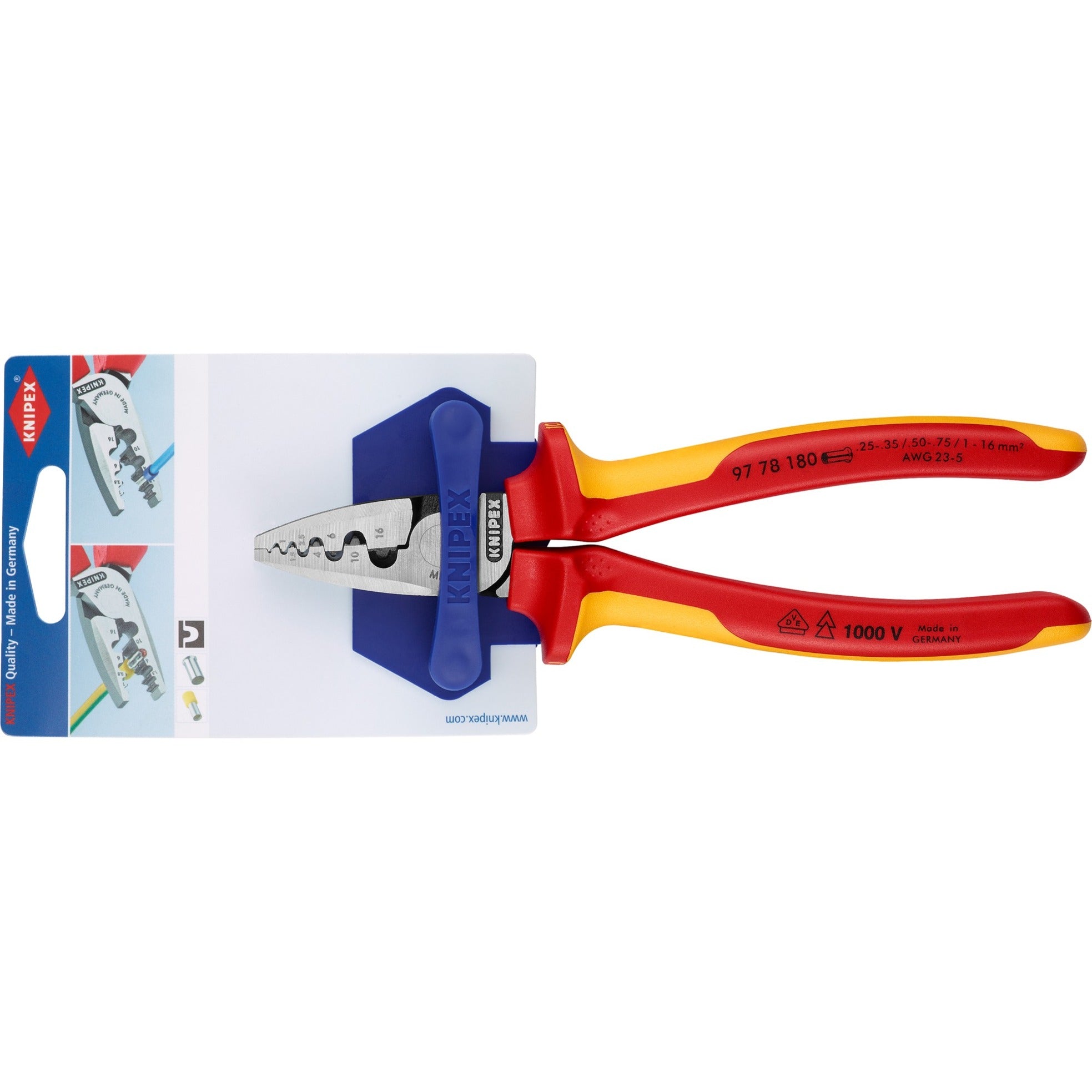 Knipex krimptang voor adereindhulzen vde 9778180