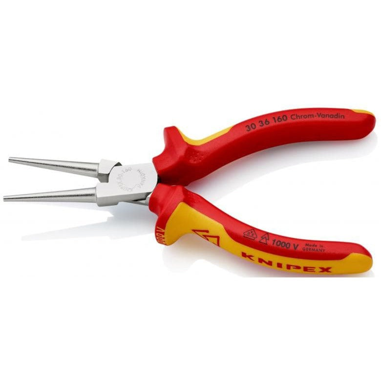 Knipex langbektang verchroomd ge‹soleerd met meer-componentengrepen, vde-getest 160 mm - 3036160