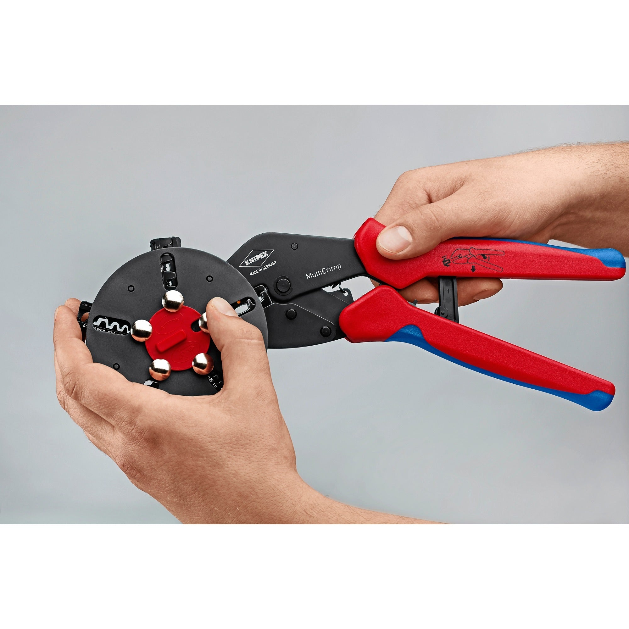 Knipex multicrimp krimptang 973302 (rood blauw)