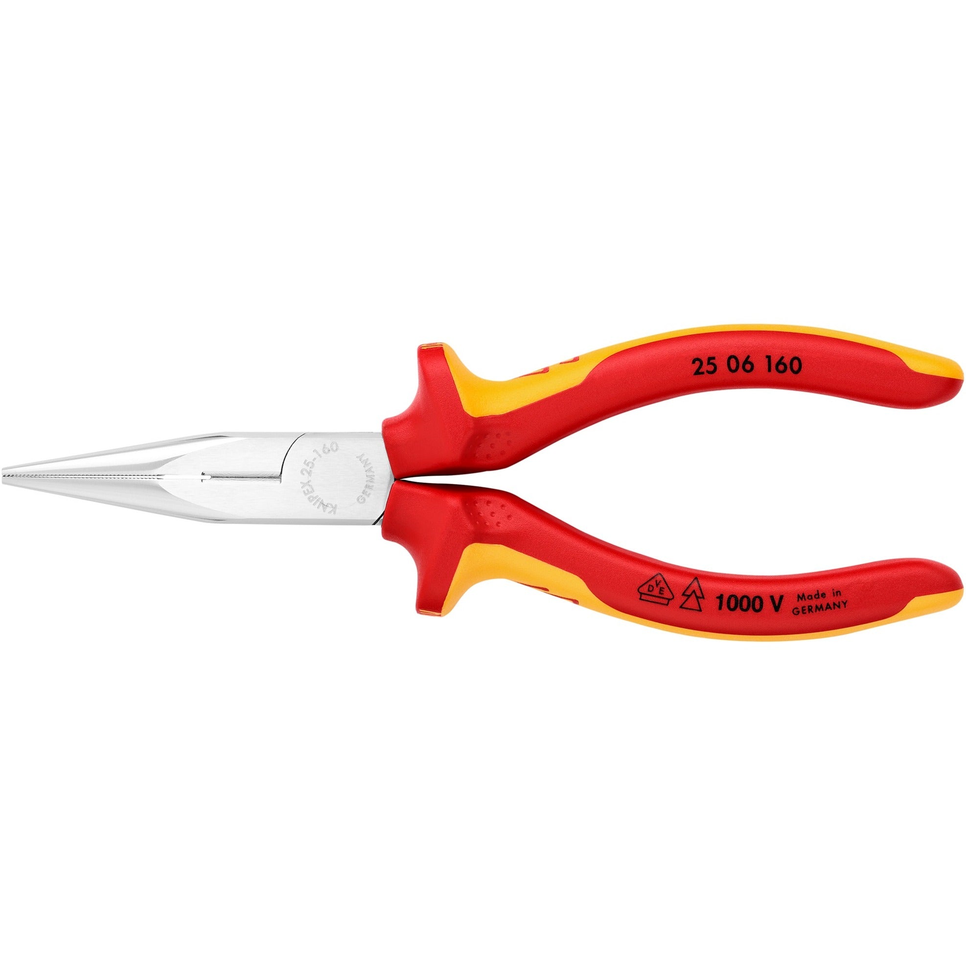 Knipex radiotang recht met zijsnijder | 160 mm | vde - 2506160