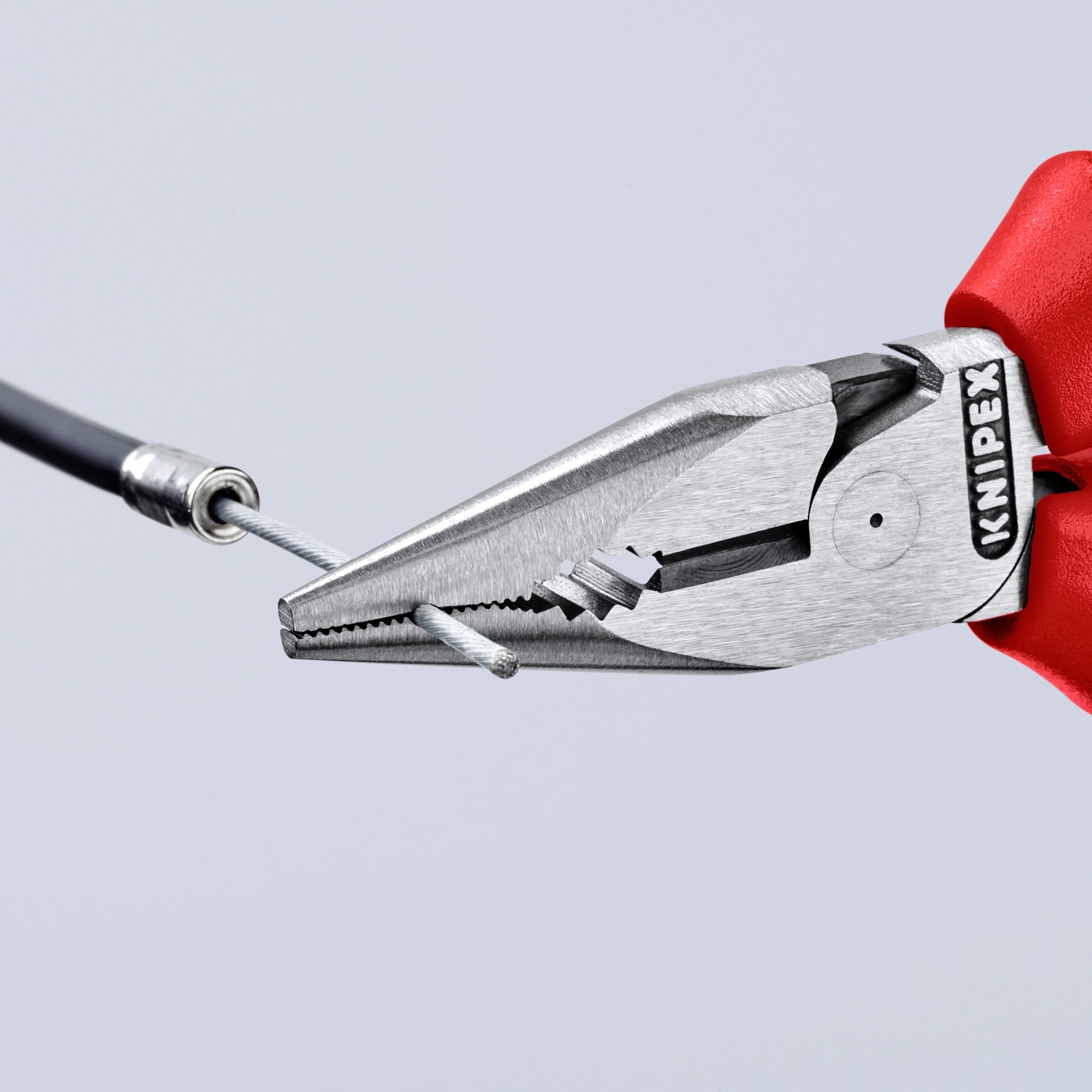 Knipex spitsbek combinatietang 0822145 (rood blauw)