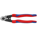 Knipex staaldraadschaar met bevestigingshaak 95 62 190 kniptang (blauw)