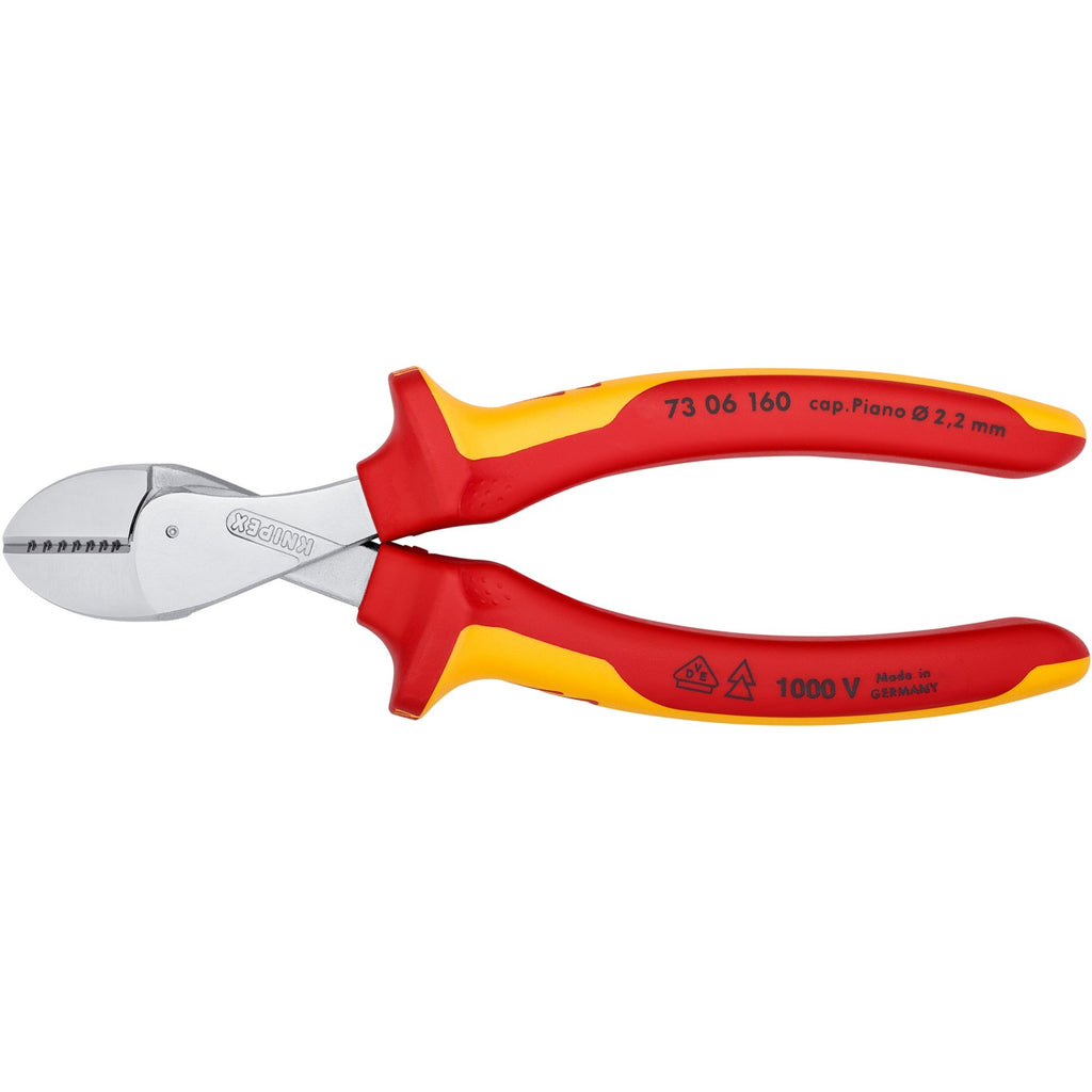 Knipex x-cut compacte zijsnijtang 73 06 160 kniptang (geel)