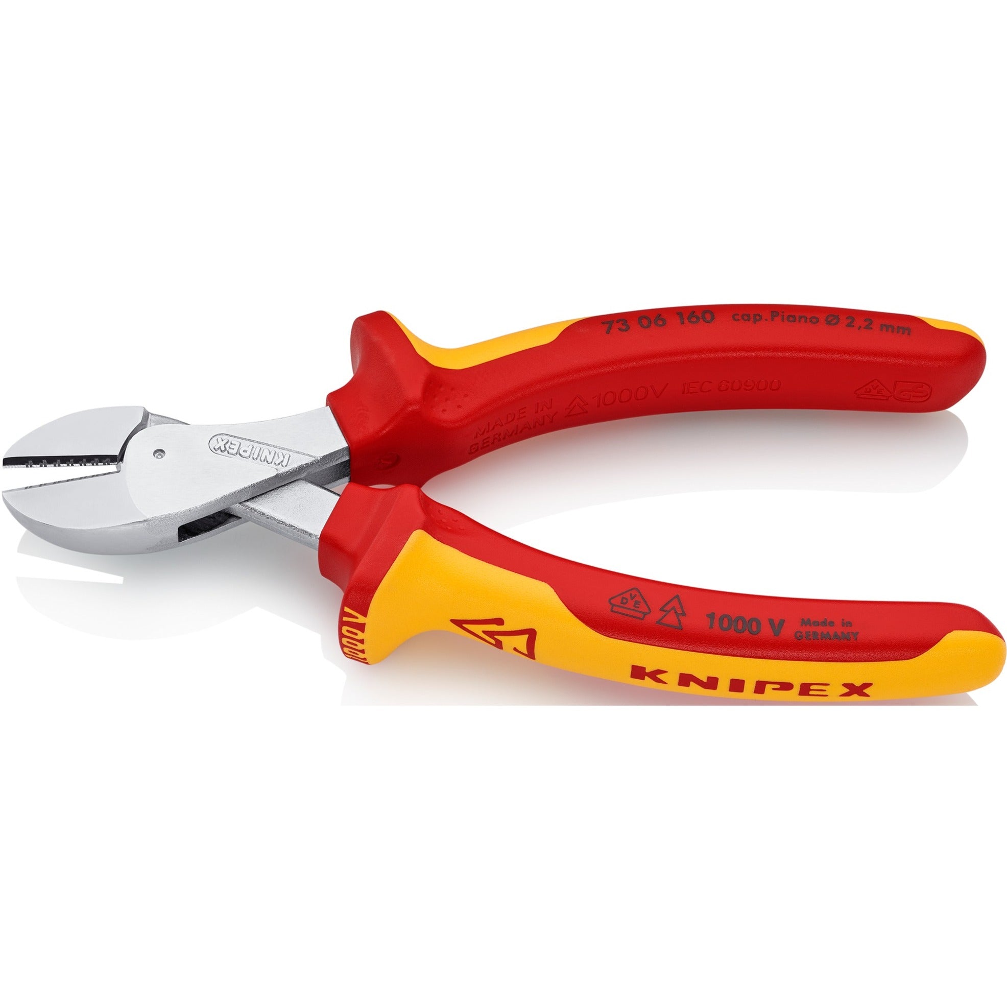 Knipex x-cut compacte zijsnijtang 73 06 160 kniptang (geel)