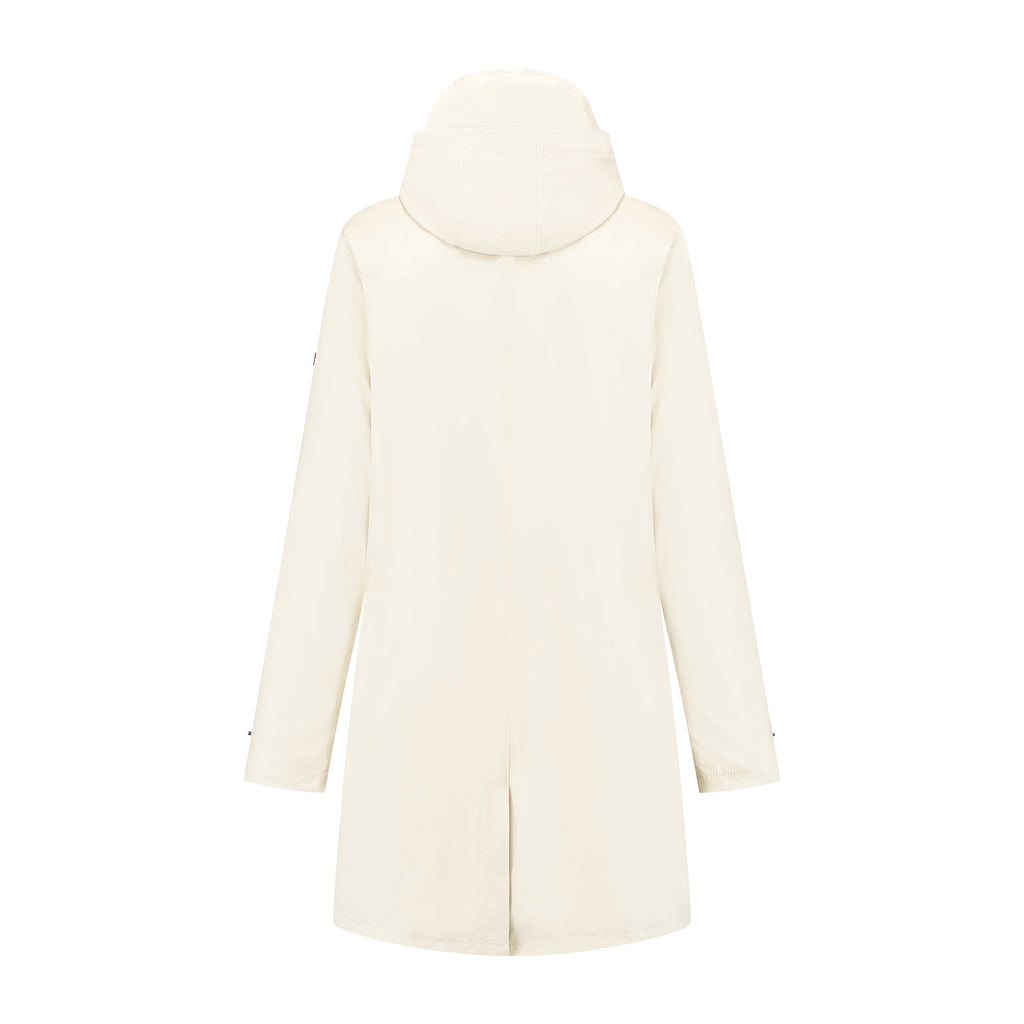 Mirage regenjas rainfall trenchcoat - maat m - gemaakt van polyester soft touch - off white