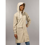 Mirage regenjas rainfall trenchcoat - maat m - gemaakt van polyester soft touch - off white