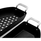 Kamado joe karbon steel half moon pan set bak- braadpan