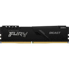 Kingston fury 32 gb ddr4-3200 werkgeheugen (zwart, kf432c16bb 32, beast, xmp 2.0)