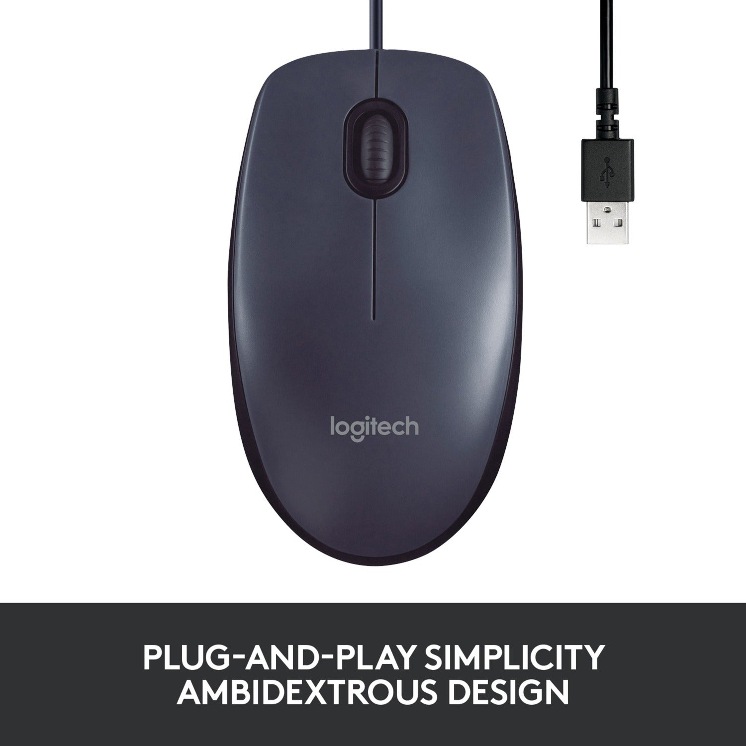 Logitech muis 910-003357 kunststof zwart