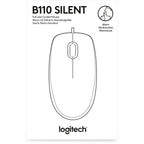 Logitech b110 silent muis (zwart, 1000 dpi)