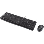 Logitech desktop mk120, desktopset (zwart, eu lay-out (qwerty), rubberdome, retail)