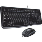 Logitech desktop mk120, desktopset (zwart, eu lay-out (qwerty), rubberdome, retail)