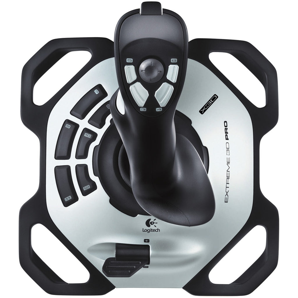 Logitech g extreme 3d pro joystick (zwart zilver)