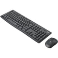 Logitech mk295 silent wireless keyboard and mouse combo, desktopset (zwart, us-international)