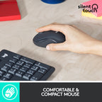 Logitech mk295 silent wireless keyboard and mouse combo, desktopset (zwart, us-international)