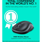Muis logitech m185 draadloos grijs