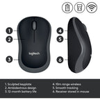 Muis logitech m185 draadloos grijs