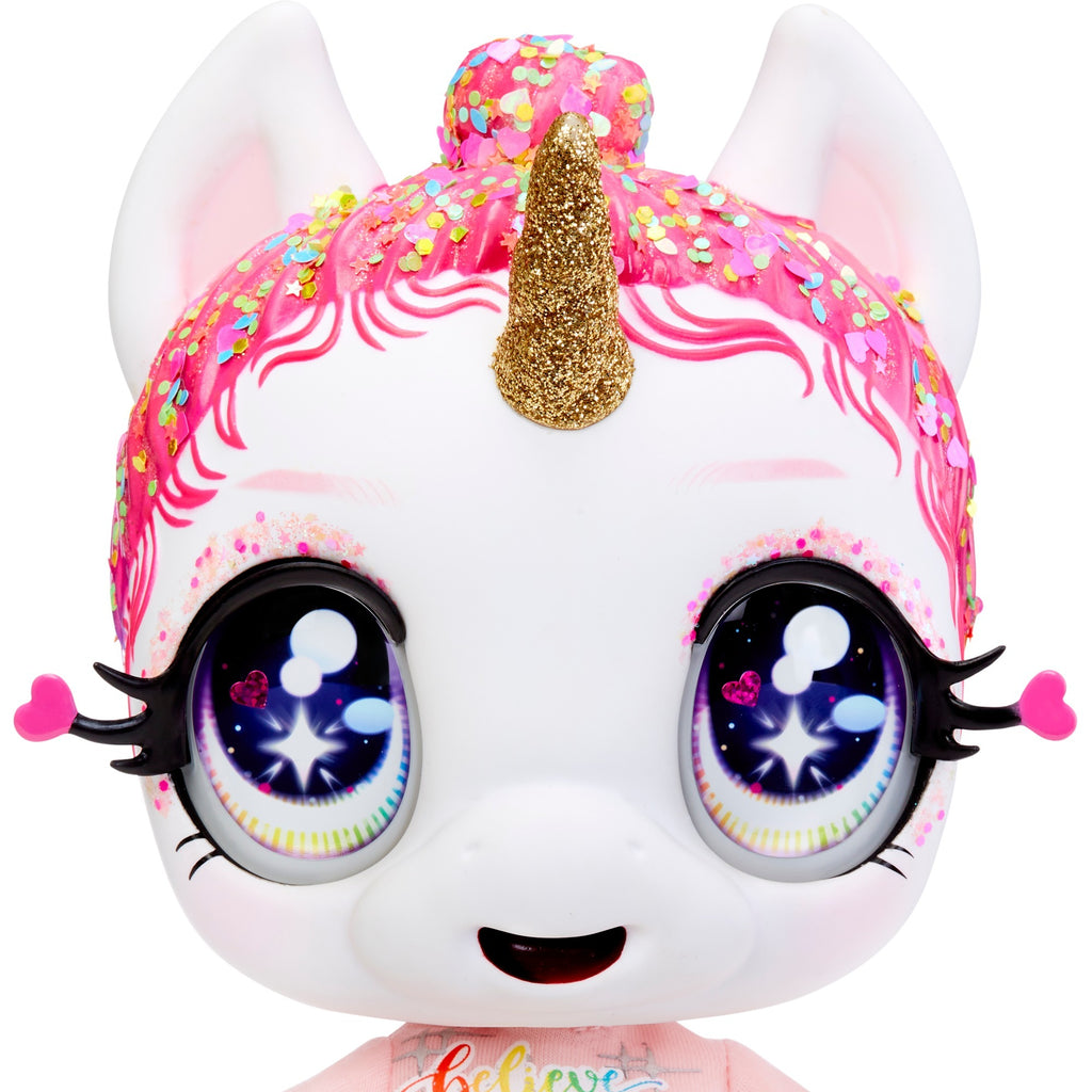 MGA Entertainment Glitter Babyz eenhoornpop Witte regenboog (Lun