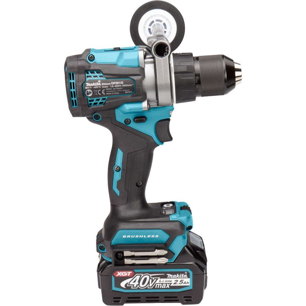 Makita df001gd201 40v max boor- schroefmachine 2,5 ah accu (2 st), lader, mbox - df001gd201
