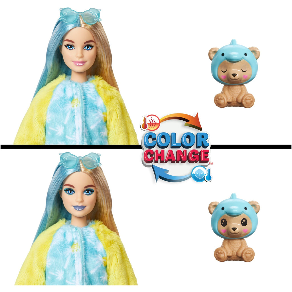 Barbie cutie reveal doll licht blauw geel
