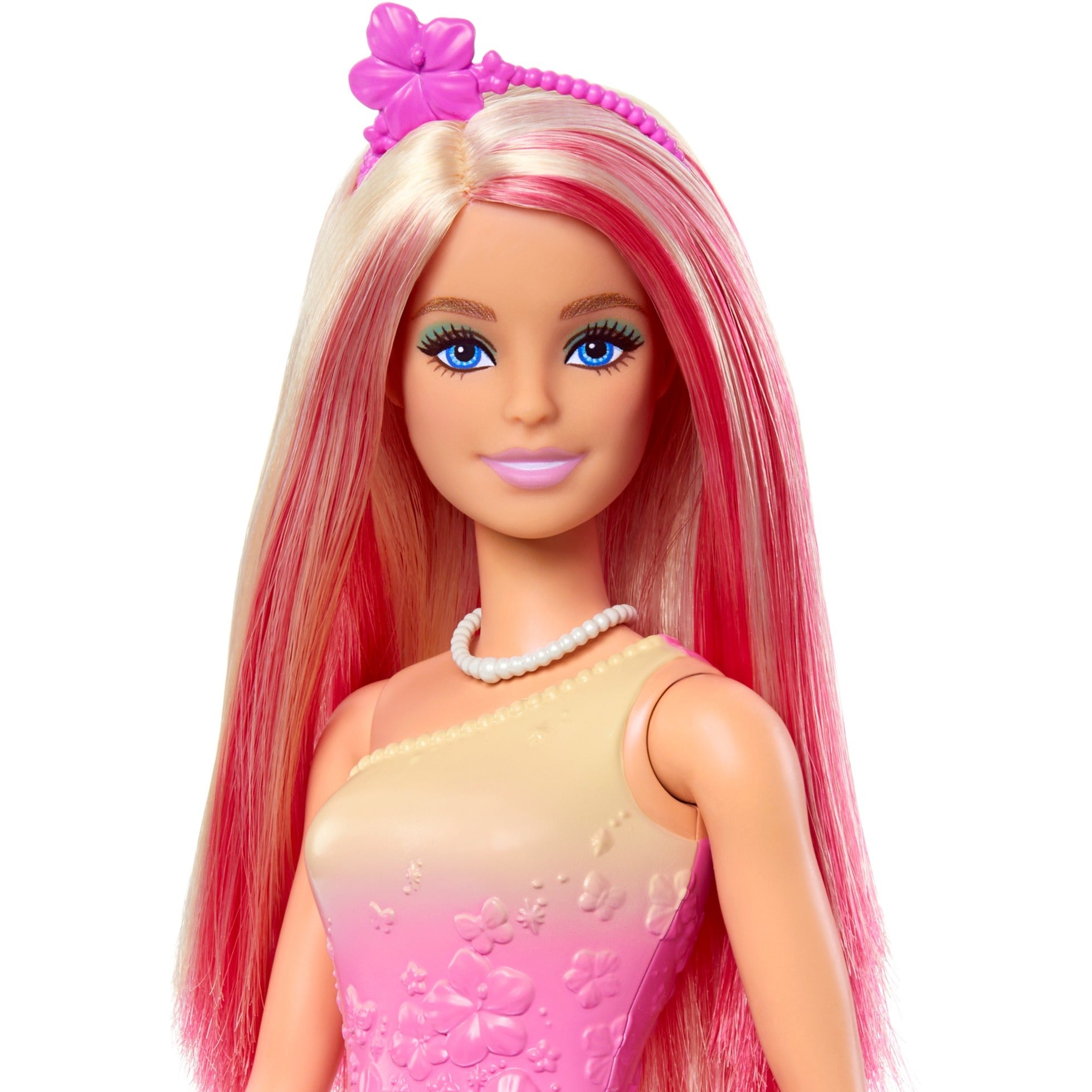 Mattel Koninklijke pop met roze en blond haar, rok met vl