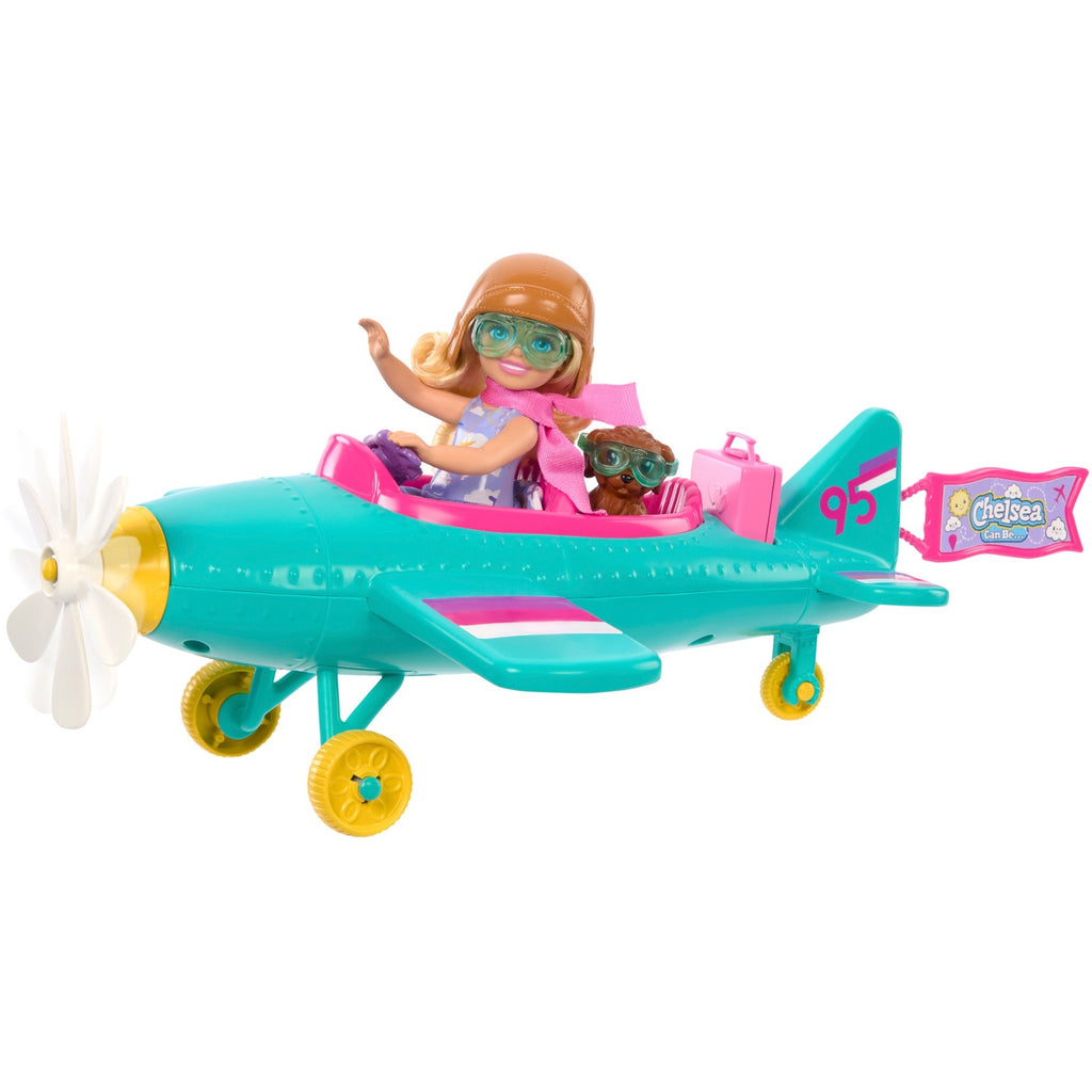Mattel barbie chelsea modepop met vliegtuig