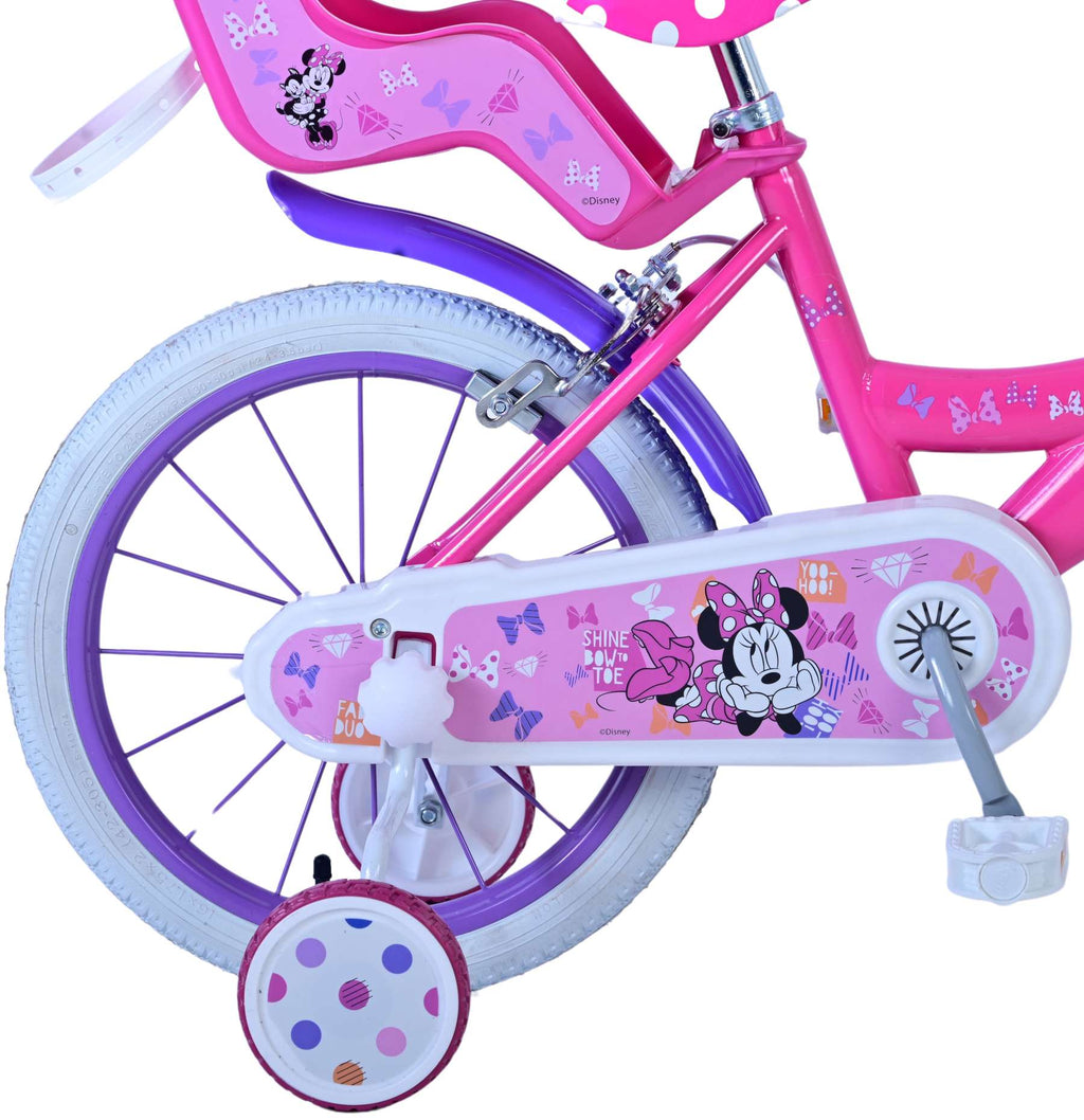 Disney Minnie Cutest Ever! Kinderfiets Meisjes 16 inch Roze Twee handremmen