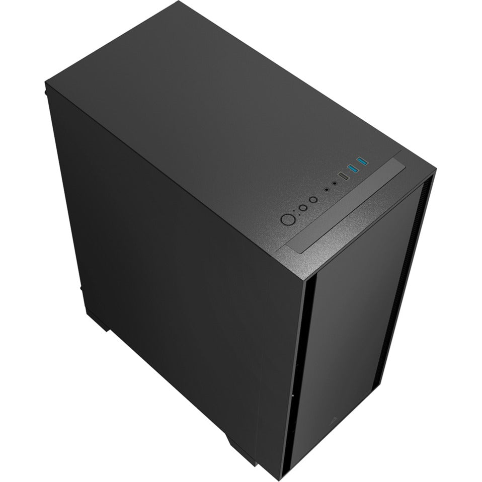 montech air 1000 silent midi tower behuizing (zwart | 3x usb-a)
