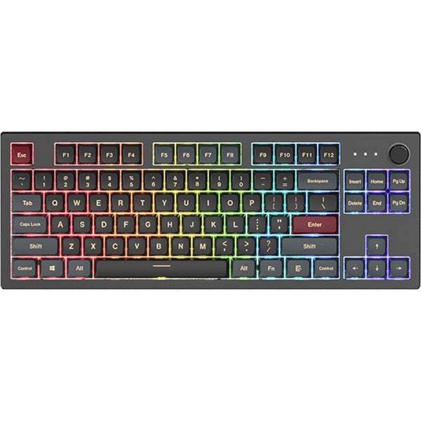 Montech mkey darkness tkl, toetsenbord (zwart, us lay-out, gateron g pro yellow, tkl, hot-swappable, rgb, pbt)