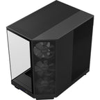 Nzxt h6 flow rgb midi tower behuizing (zwart | 2x usb-a | 1x usb-c | rgb | tempered glass)