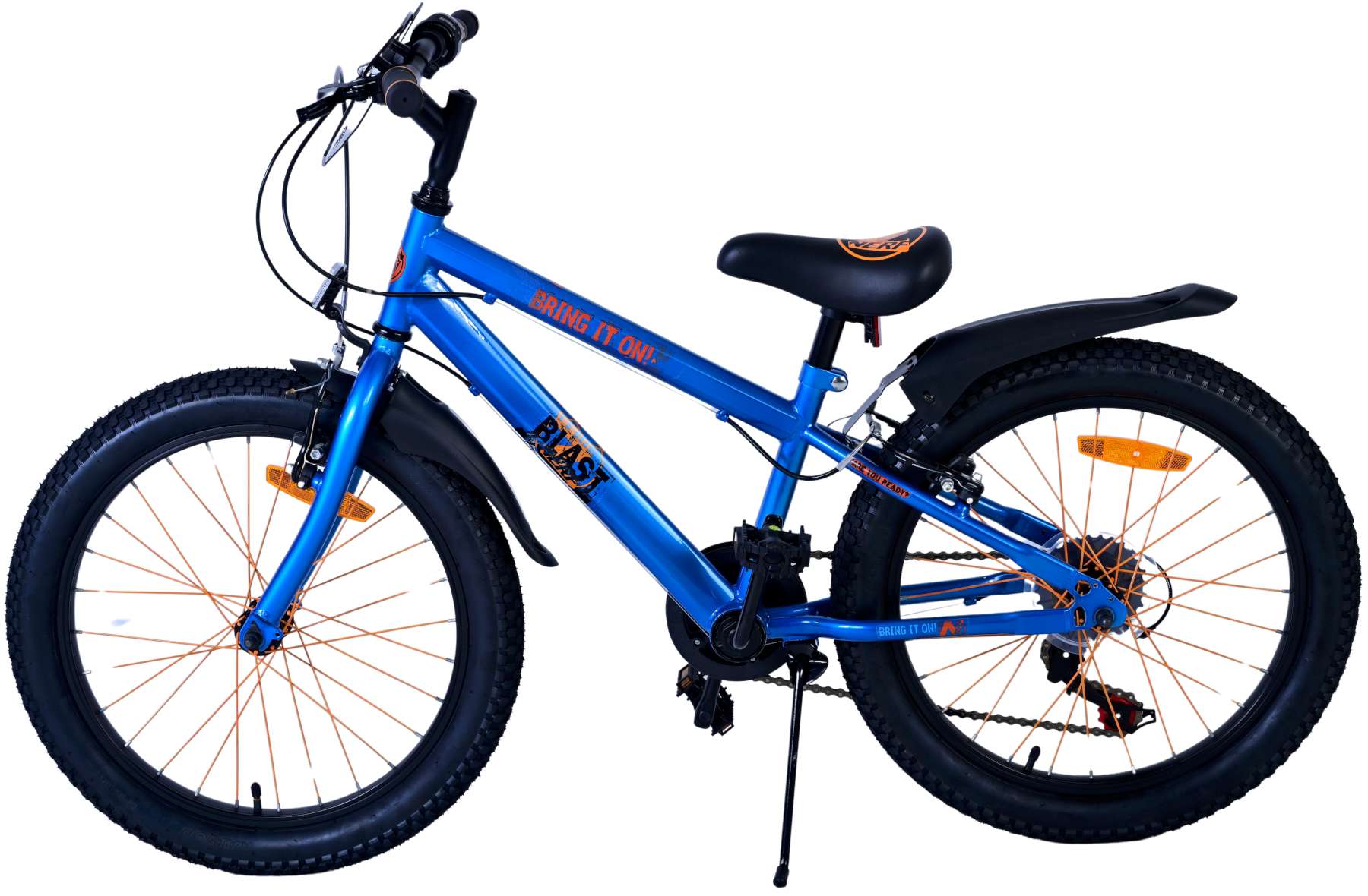 Nerf kinderfiets - jongens - 20 inch - satijn blauw - 6 speed