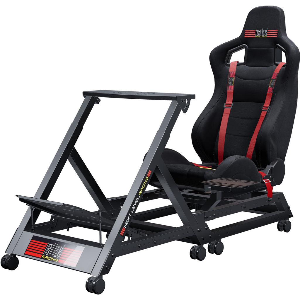 Next level racing gttrack simulator cockpit racing simulator (zwart)