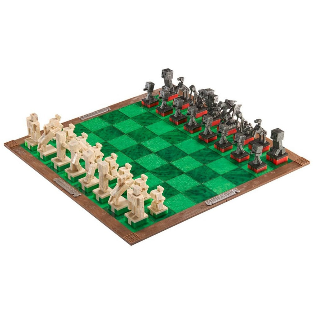 Noble Collection Minecraft Chess Set: Overworld Heroes vs. Hostile