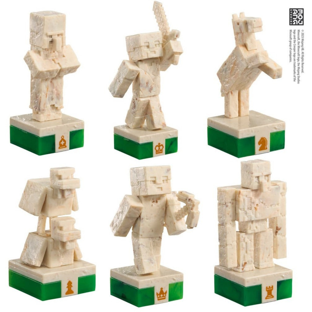 Noble Collection Minecraft Chess Set: Overworld Heroes vs. Hostile