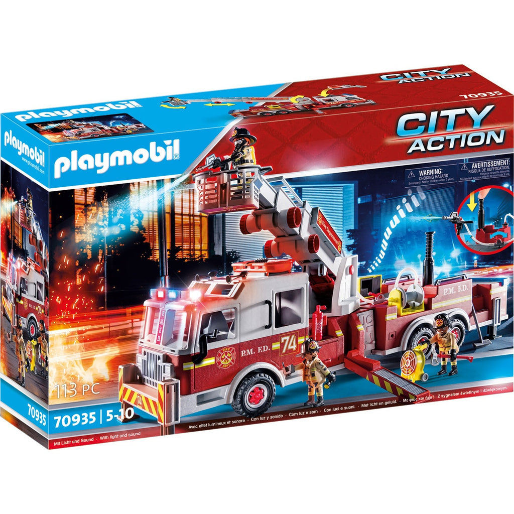 PLAYMOBIL Action Heroes Brandweerwagen: US Tower Ladder 70935