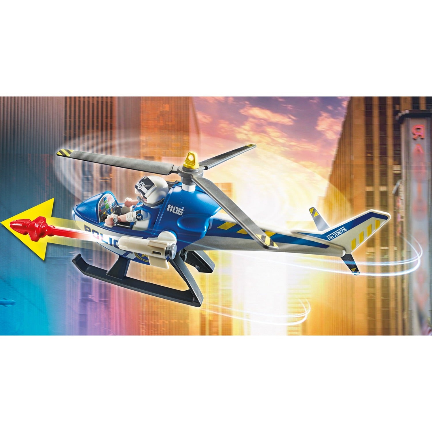 PLAYMOBIL PLAYMOBIL City Action Politiehelikopter: achtervolging van