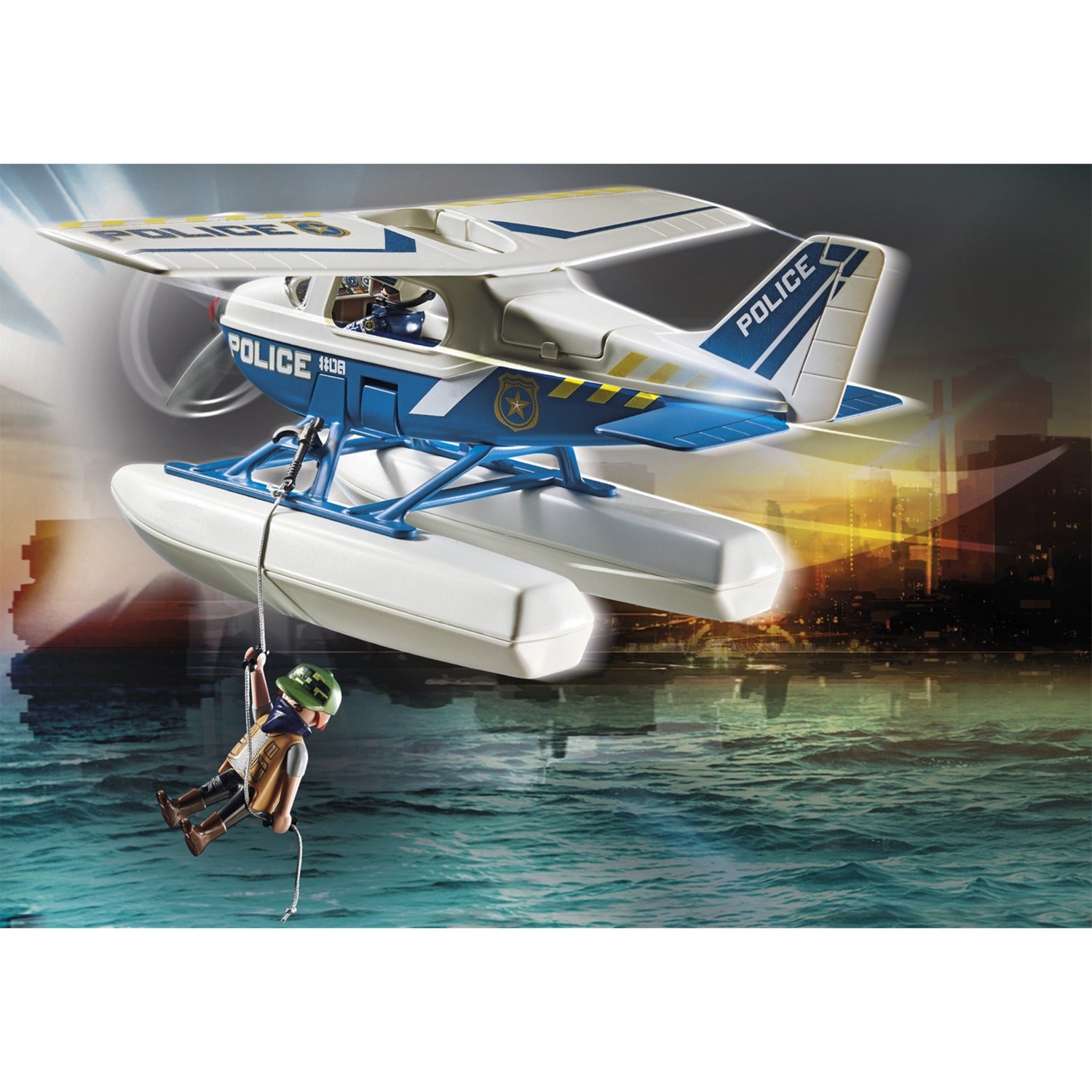 Playmobil City Action Politiewatervliegtuig Achtervolging 70779