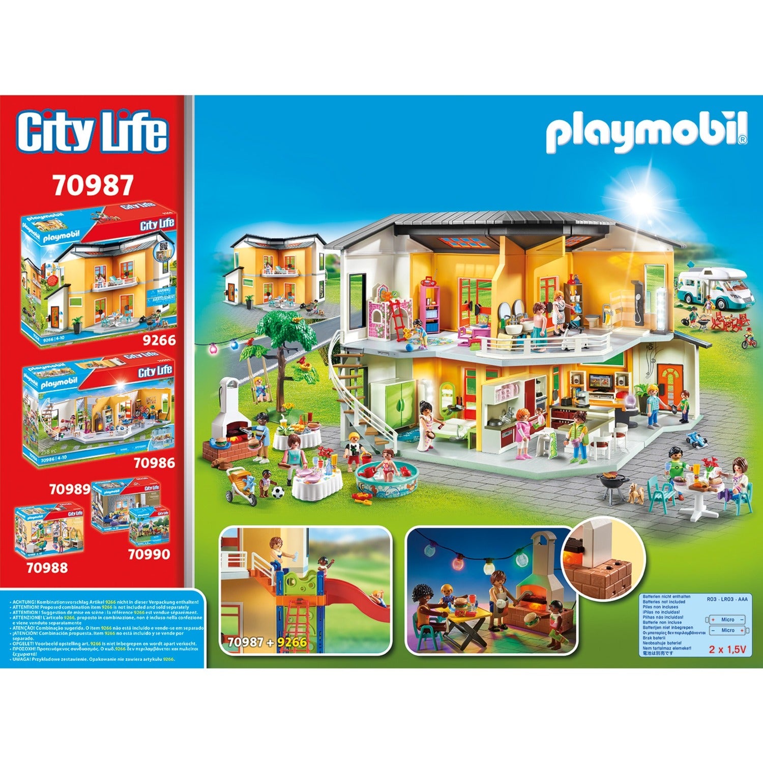 PLAYMOBIL City Life Zwembadfeest met Glijbaan 70987