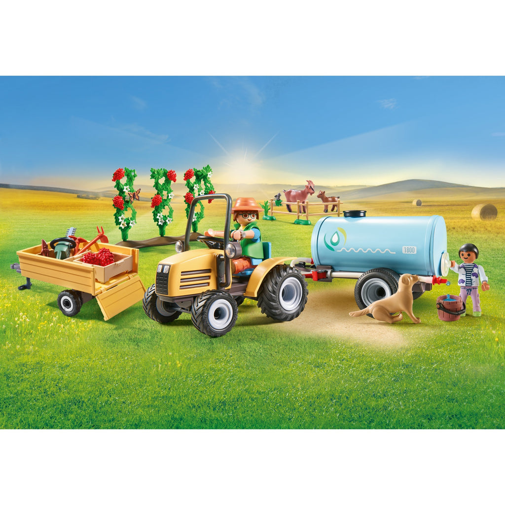 Playmobil 71442 country tractor met aanhanger en watertank