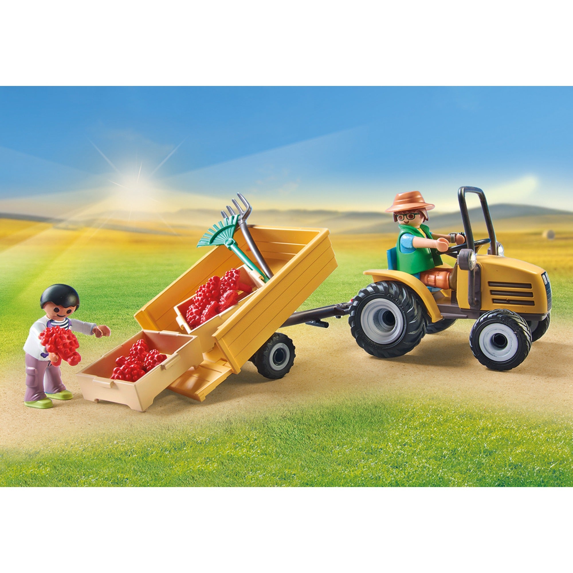 Playmobil 71442 country tractor met aanhanger en watertank