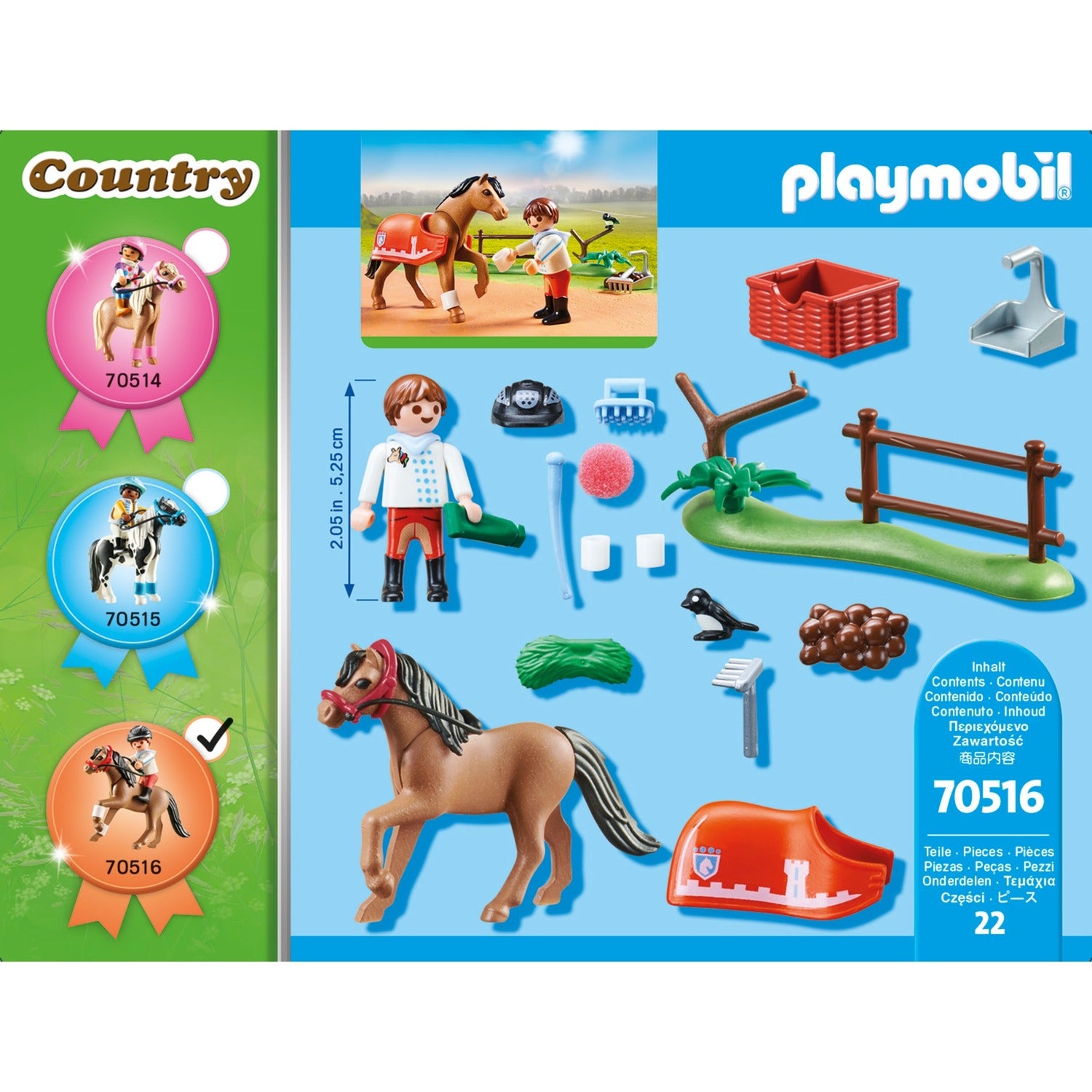 Playmobil 70516 country pony met accessoires