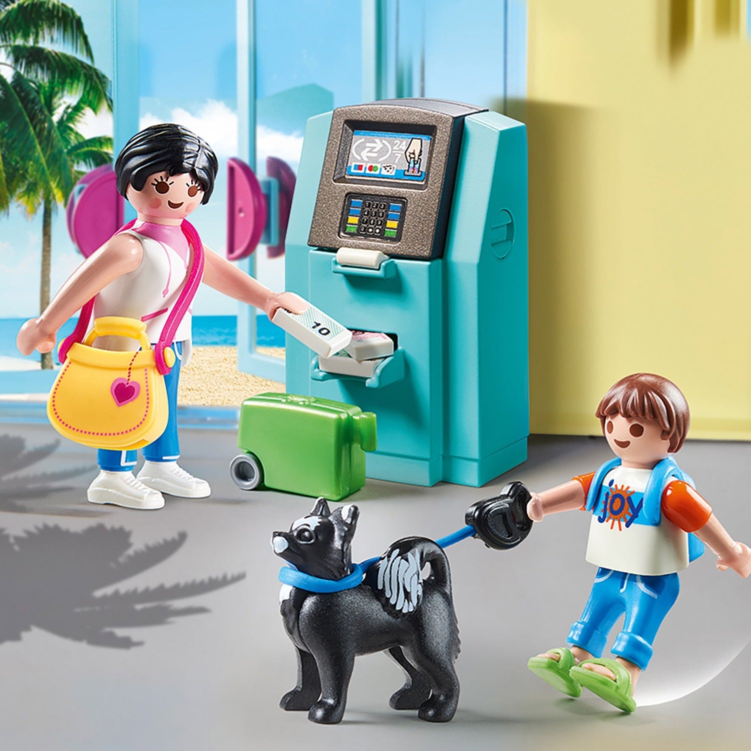 PLAYMOBIL Family Fun Vakantiegangers met geldautomaat