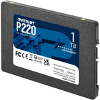 Patriot p220 1 tb ssd (zwart, sata iii 6 gb s)