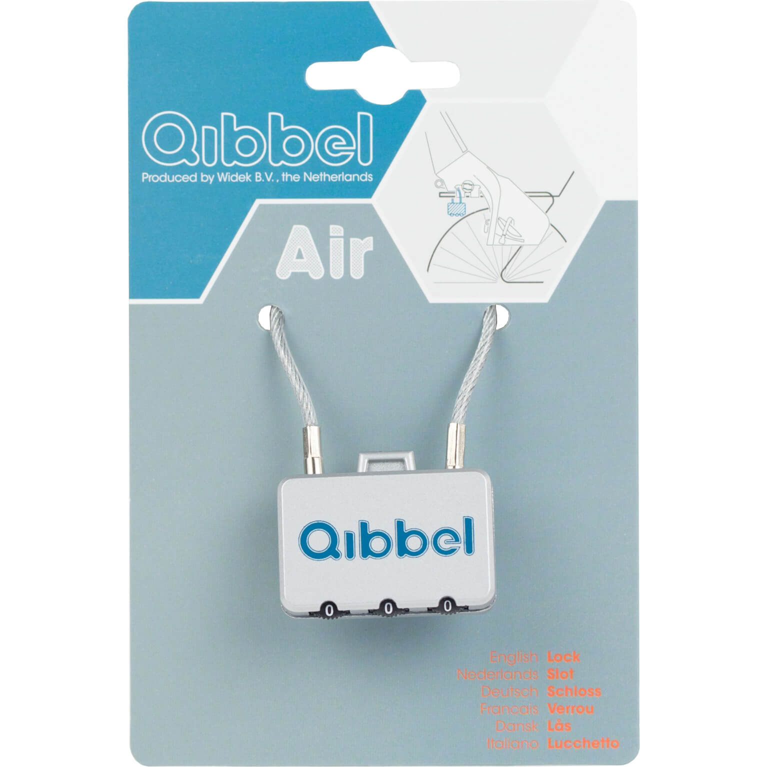 Qibbel Air Lang Fiets Slot - Veilig en Handig