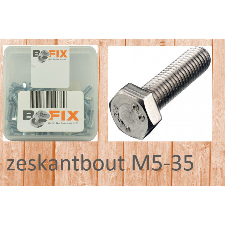 Bofix doos a 25 bouten zeskant m5x35