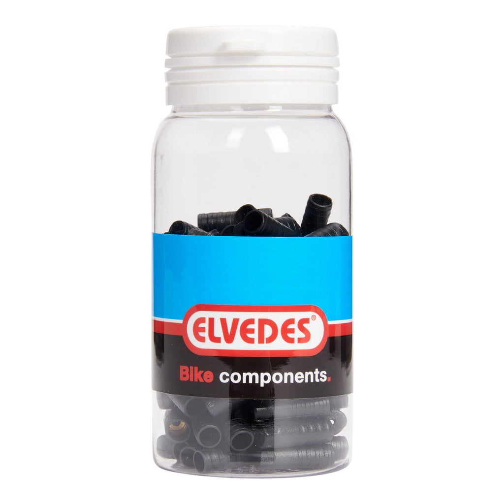 Elvedes kabelhoedje 4,3mm pvc zwart sealed (100st)