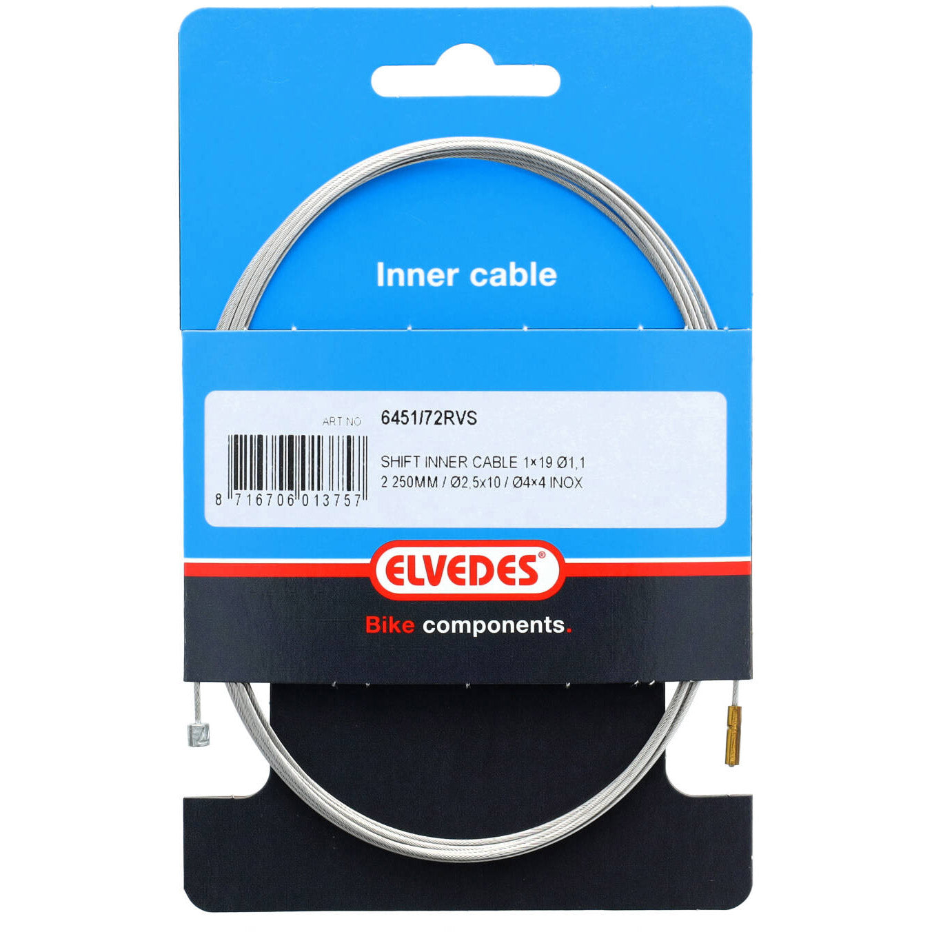 Elvedes kabel binnen 6451 72 rvs s.a. sram shim