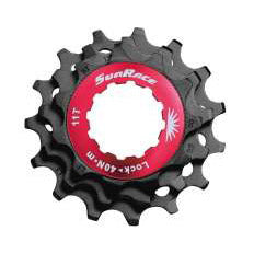 Sunrace sluitring met kransjes 11v 11 13 15t zwart
