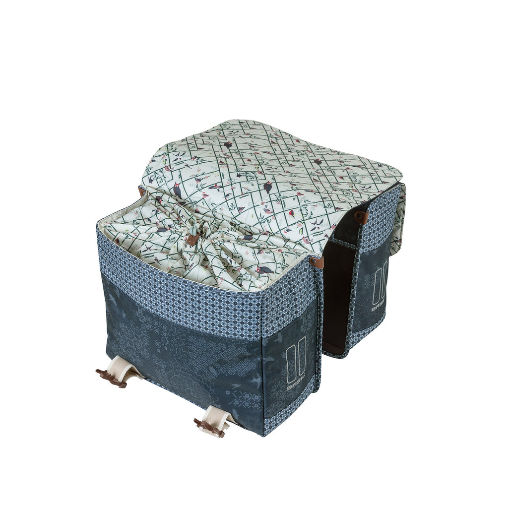 BASIL Dubbele fietstas boheme carry all 35 liter 37 x 15 x 37 cm - blauw