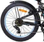 Volare Rocky Kinderfiets - 20 inch - Blauw Zwart - 85% afgemonteerd - 6 speed - Prime Collection